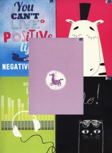 Opakowanie Zeszyt A5 w kratkę 60 kartek 10 sztuk mix