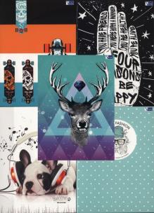 Opakowanie Zeszyt A5 w kratkę 60 kartek 10 sztuk mix