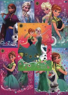 Opakowanie Zeszyt A5 w linie 60 kartek Kraina Lodu 10 sztuk mix