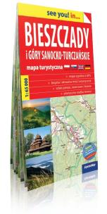 Okładka książki Bieszczady i Góry Sanocko-Turczańskie see you! in... mapa turystyczna