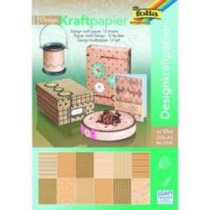 Opakowanie Blok z motywami A4/12K Kraft FOLIA PAPER