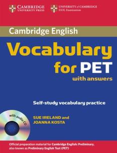 Okładka książki Cambridge Vocabulary for PET Student Book with answers