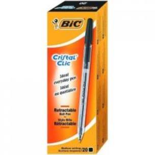 Opakowanie Długopis Cristal Click BCL Czarny (20szt) BIC