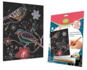 Opakowanie D&M Grawerowany rysunek z kwiatkami i ptaszkami