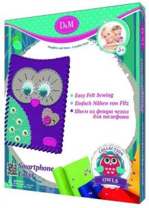 Opakowanie D&M Uszyj filcowe etui na telefon z sową
