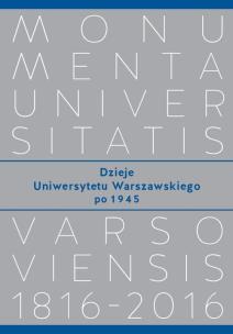 Okładka książki Dzieje Uniwersytetu Warszawskiego po 1945
