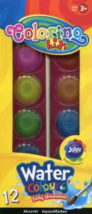 Opakowanie Farba akwarelowa Colorino Kids duża pastylka 12 kolorów