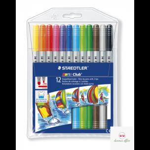 Opakowanie Flamastry dwustronne NC 12 kolorów STAEDTLER