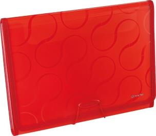 Opakowanie Folder A4 z 6 przegrodami Focus Omega czerwony