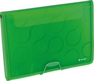 Opakowanie Folder A4 z 6 przegrodami Focus Omega zielony