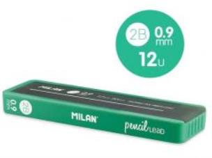 Opakowanie Grafity do ołówka mech 0,9mm 2B (12szt) MILAN