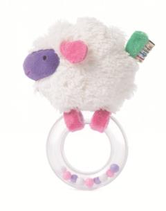 Opakowanie Grzechotka  z kółeczkiem - owieczka - 13cm