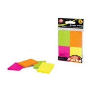 Opakowanie Karteczki samoprzylepne 50x38mm neonowe PUKKA