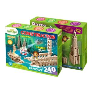 Klocki Fantazja 240 części. Wydawca: Igroteco. Multiszop.pl Opakowanie Klocki Fantazja 240 części