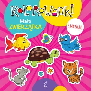 Okładka książki Kolorowanki z naklejkami Małe zwierzątka