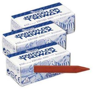 Opakowanie Kredka świecowa trójkątna jasny brąz (12szt) JOVI