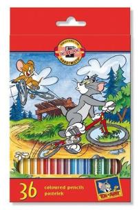 Opakowanie Kredki szkolne 36 kolorów Tom i Jerry