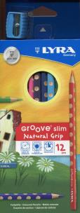 Opakowanie Lyra Kredki Groove slim 12 sztuk + temperówka