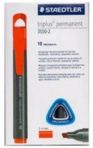 Opakowanie Marker permanentny Triplus 3550 czerwony (10szt)