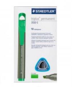 Opakowanie Marker permanentny Triplus 3550 zielony (10szt)