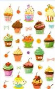 Opakowanie Naklejki 3D Babeczki MAILDOR