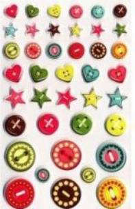 Opakowanie Naklejki 3D Guziki