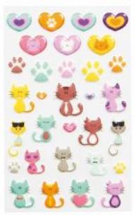 Opakowanie Naklejki 3D Koty MAILDOR