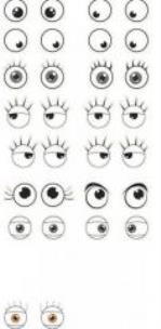 Opakowanie Naklejki 3D Oczy MAILDOR