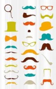 Opakowanie Naklejki 3D Wąsy MAILDOR