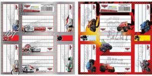 Opakowanie Nalepki na zeszyt Auta