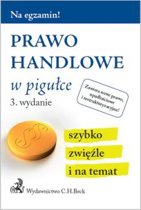 Okładka książki Prawo handlowe w pigułce wyd 3