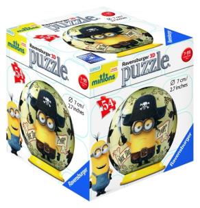 Opakowanie Puzzle 3D Minionki kuliste Pirat  54