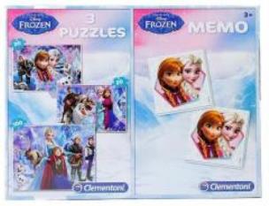Okładka książki Puzzle 3w1+Memo Kraina Lodu