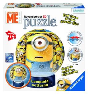 Opakowanie Puzzle Minionki kuliste 72 elementy lampka
