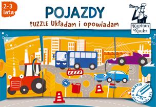 Okładka książki Puzzle Układam i opowiadam Pojazdy 2-3 lata