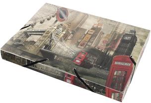Opakowanie Teczka Box A4 na gumkę z nadrukiem London