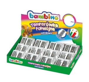 Opakowanie Temperówka podwójna metalowa Bambino Display 12 sztuk
