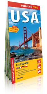 Okładka książki USA comfort! map laminowana mapa samochodowo-turystyczna