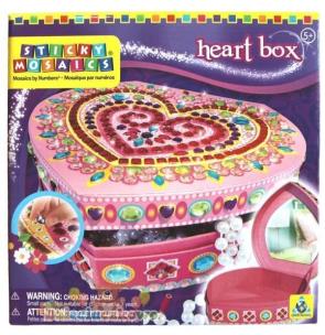 Opakowanie Wyklejana szkatułka z lusterkiem. Serce