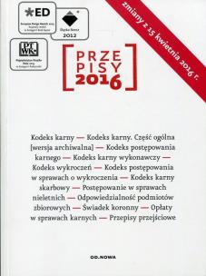 Okładka książki Zbiór karny  Przepisy 2016