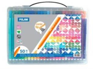 Opakowanie Zestaw 50 flamastrów w plastikowej walizce MILAN
