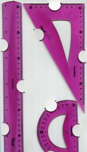 Opakowanie Zestaw geometryczny 3 części 30 cm Bambino flexi