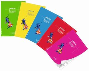 Opakowanie Zeszyt A5 Język angielski w kratkę 60 kartek 10 sztuk mix