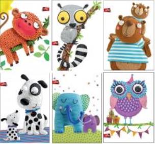 Opakowanie Zeszyt Marmar Blindruck A4/40K kratka ZOO (10szt)