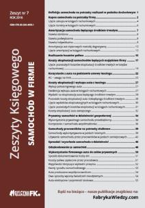 Okładka książki Zeszyty księgowego nr 7 Samochód w firmie