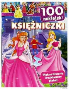 Okładka książki 100 naklejek. Księżniczki
