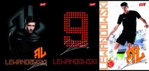 Opakowanie Brulion A5 Robert Lewandowski w kratkę 96 kartek 5 sztuk mix