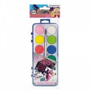 Opakowanie Farby akwarelowe 12 kolorów Barbie Tajne Agentki
