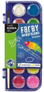 Farby akwarelowe 12 kolorów DERFORM. Wydawca: Derform. Multiszop.pl Opakowanie Farby akwarelowe 12 kolorów DERFORM