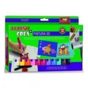 Opakowanie Farby Crea+ 3D 12 kolorów ALPINO